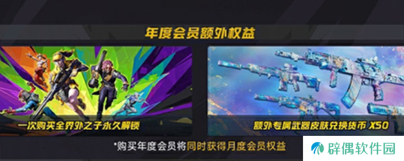 《界外狂潮》年度会员具体作用介绍